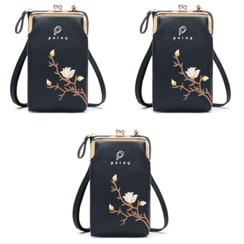 PALAY® Women Crossbody Phone Bags for Max 7.5 Inch Mobile Holder Pocket PU Leather Sling Purse for Girls Mini Shoulder with Multi Card Slots 3 PCS PALAY® Women Crossbody Phone Bags for Max 7.5 Inch Mobile Holder Pocket PU Leather Sling Purse for Girls Mini Shoulder with Multi Card Slots 3 PCS